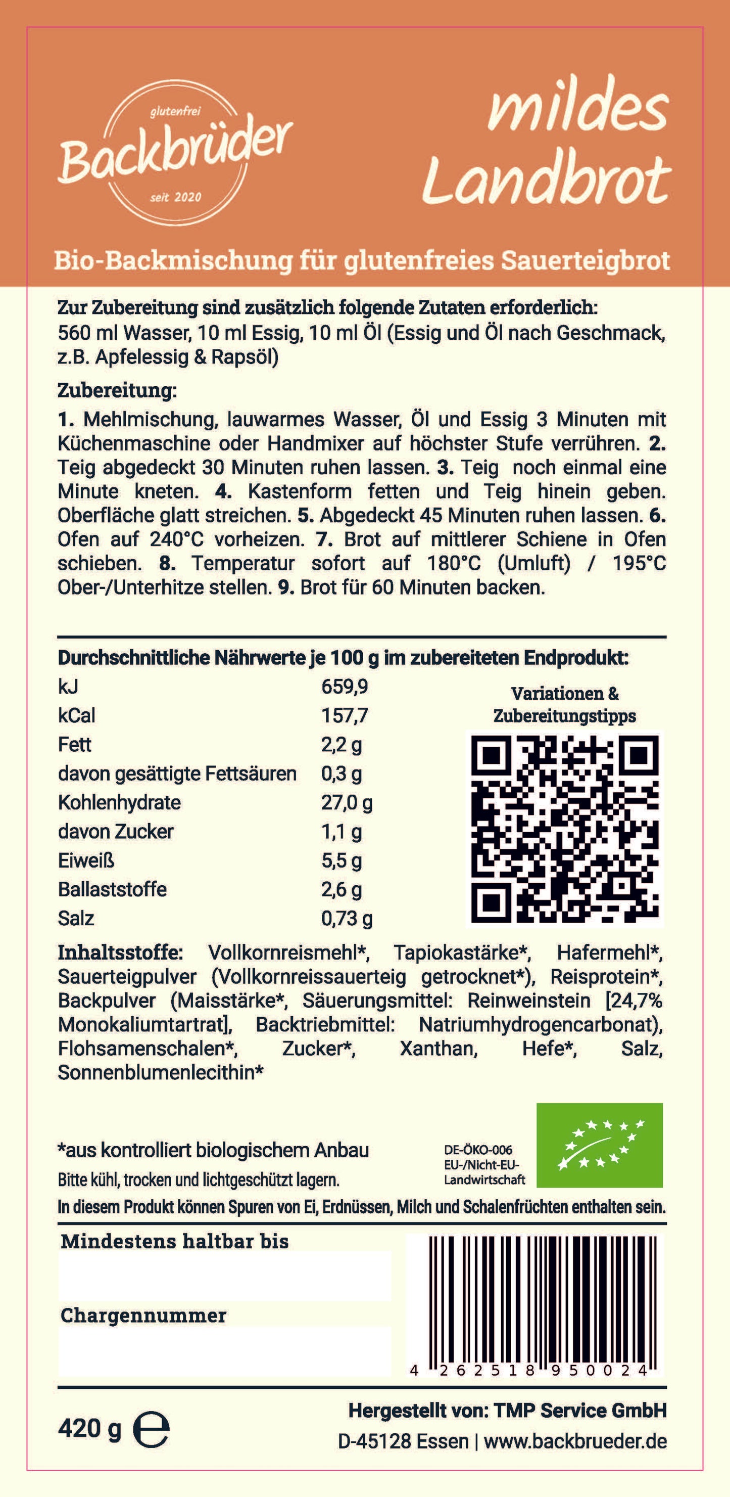Unser Brot-Probierpaket – 4 glutenfreie Bio-Mischungen zum Kennenlernen