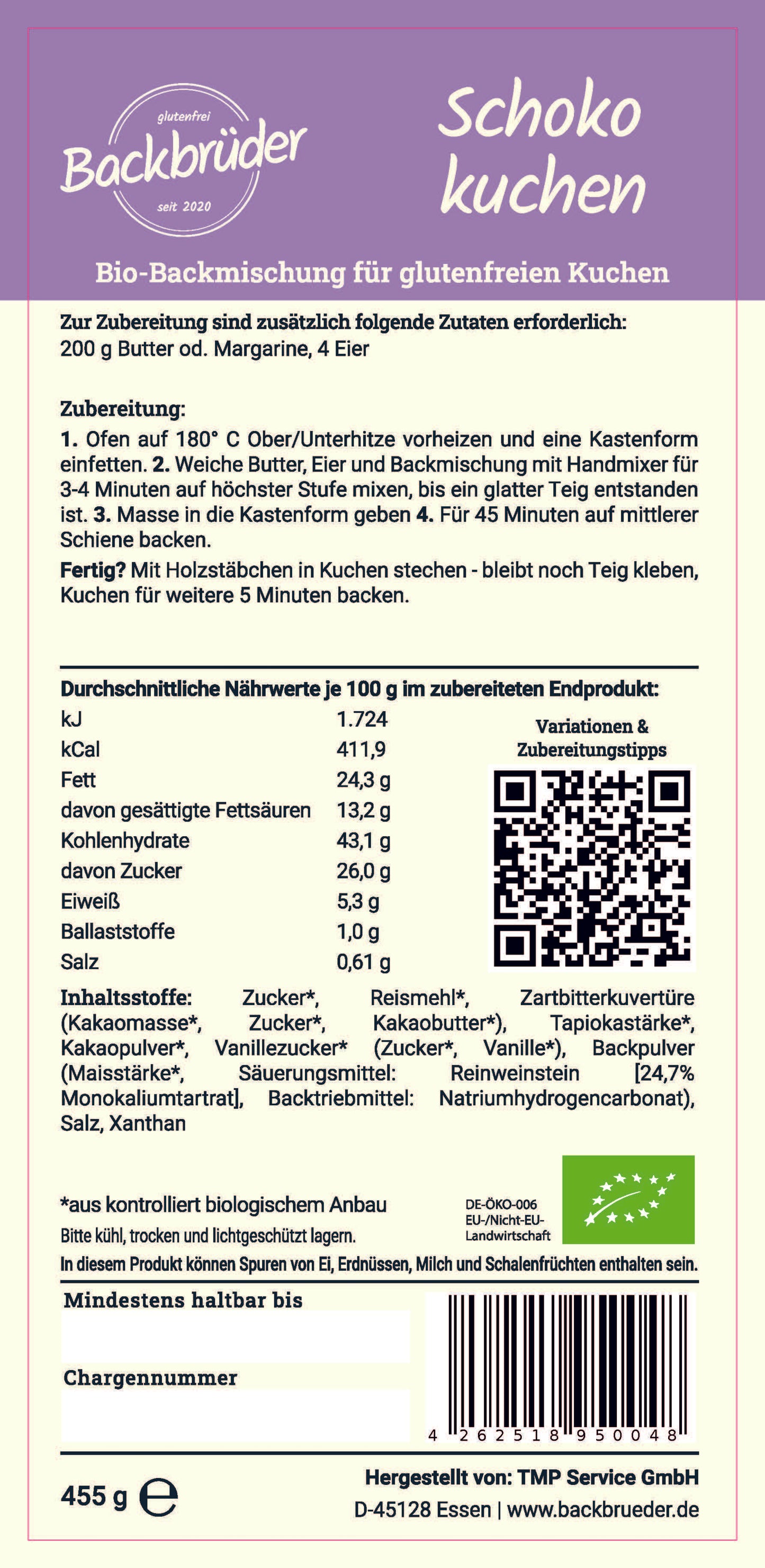 Schoko Kuchen - Backmischung
